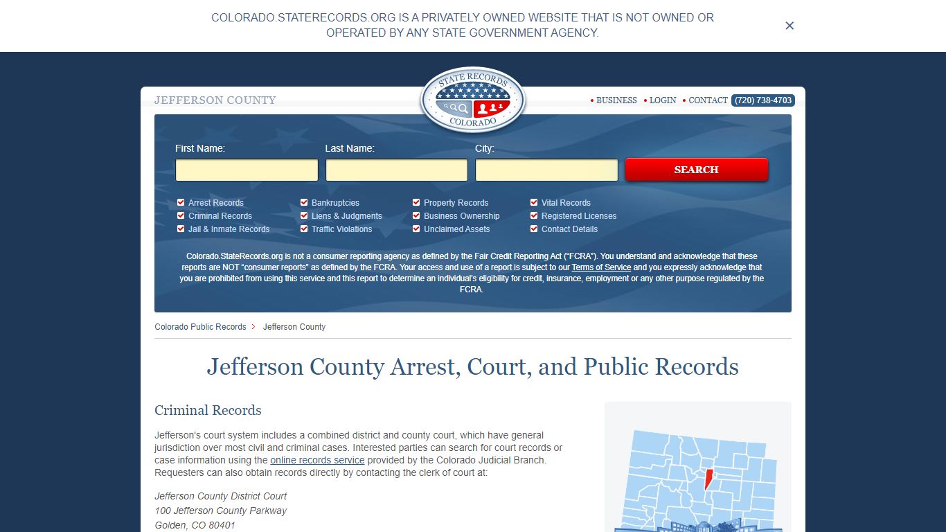 Jefferson County Arrest, Court, and Public Records